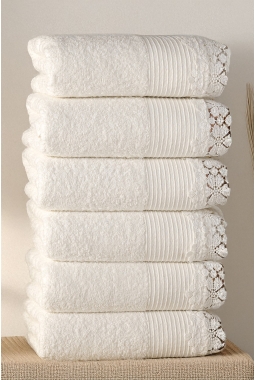 6 Adet Dantelli İşlemeli El...